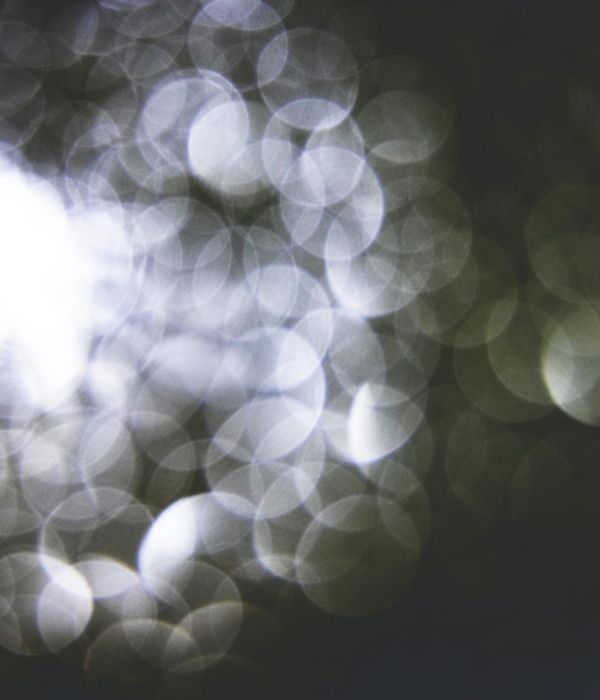 Abstract glowing blue sphere representing visual focus and clarity